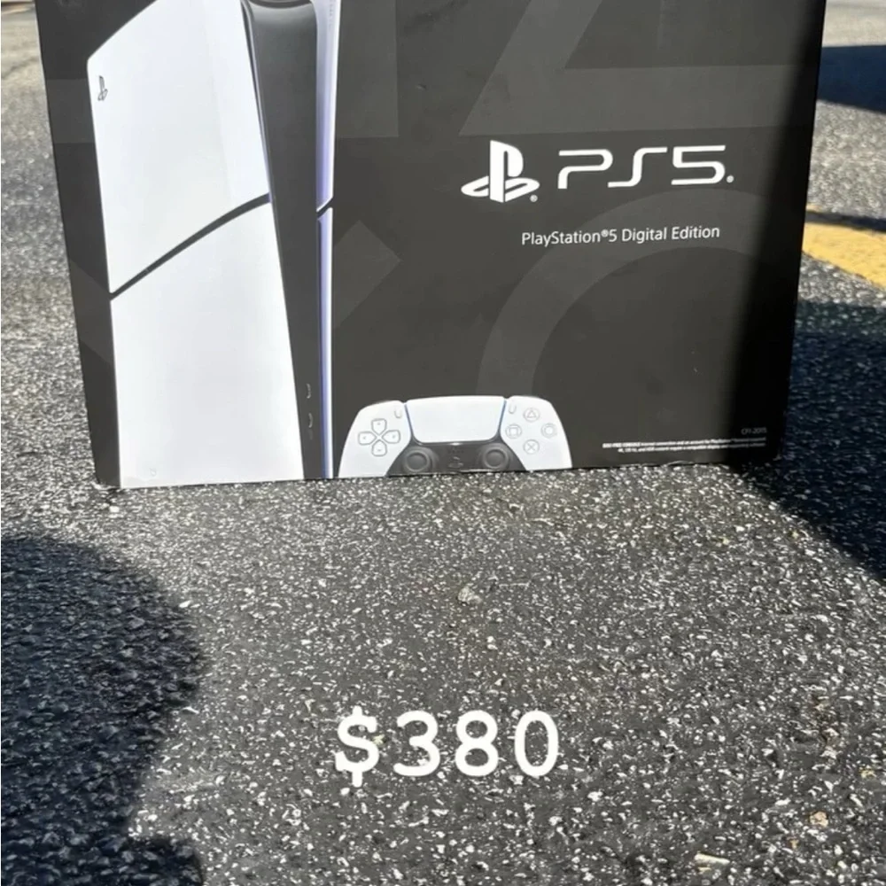 Sony PS5 Digital Edition Console - White and Black